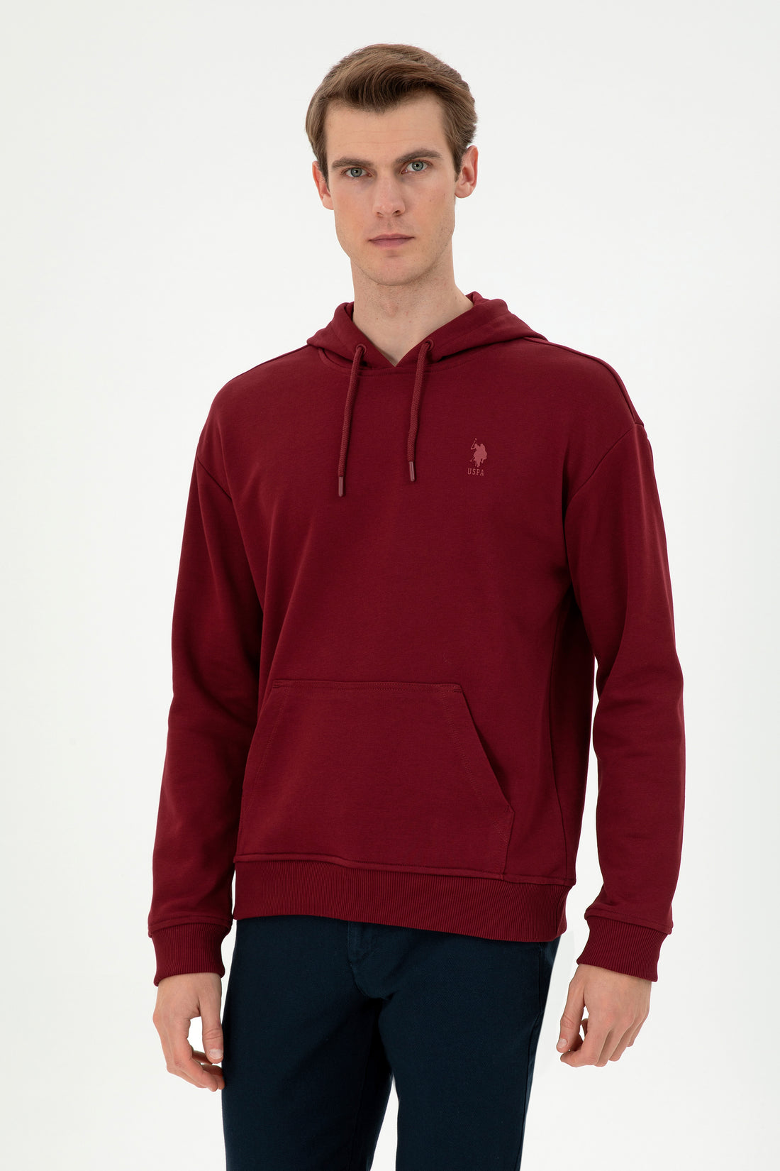 Men's Burgundy Basic Sweatshirt