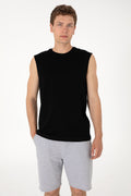 Men's Regular Fit Crew Neck Black T-Shirt
