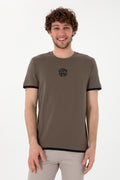 Men's Regular Fit Crew Neck Mink T-Shirt