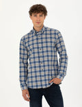 Navy Blue Slim Fit Long Sleeve Shirt