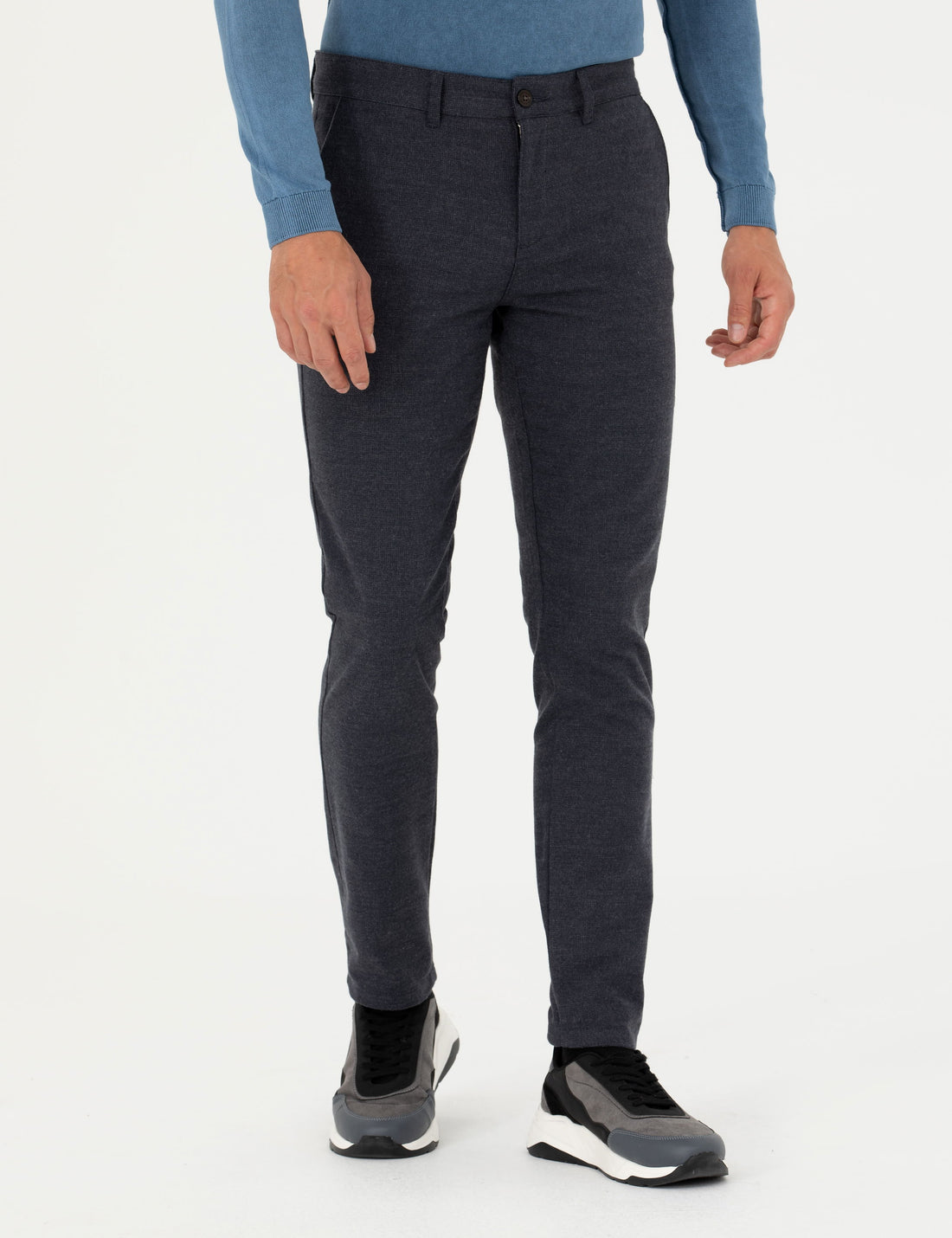 Anthracite Slim Fit Canvas Pants