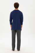 Men's Navy Blue Pajama Set