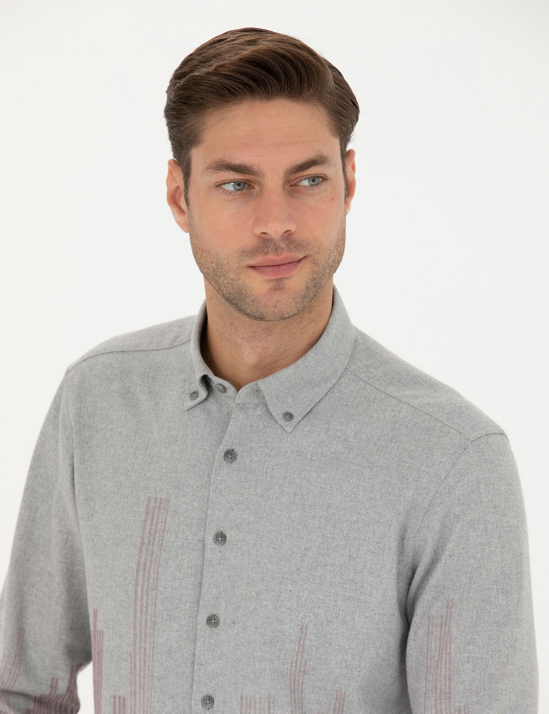 Burgundy Slim Fit Long Sleeve Shirt
