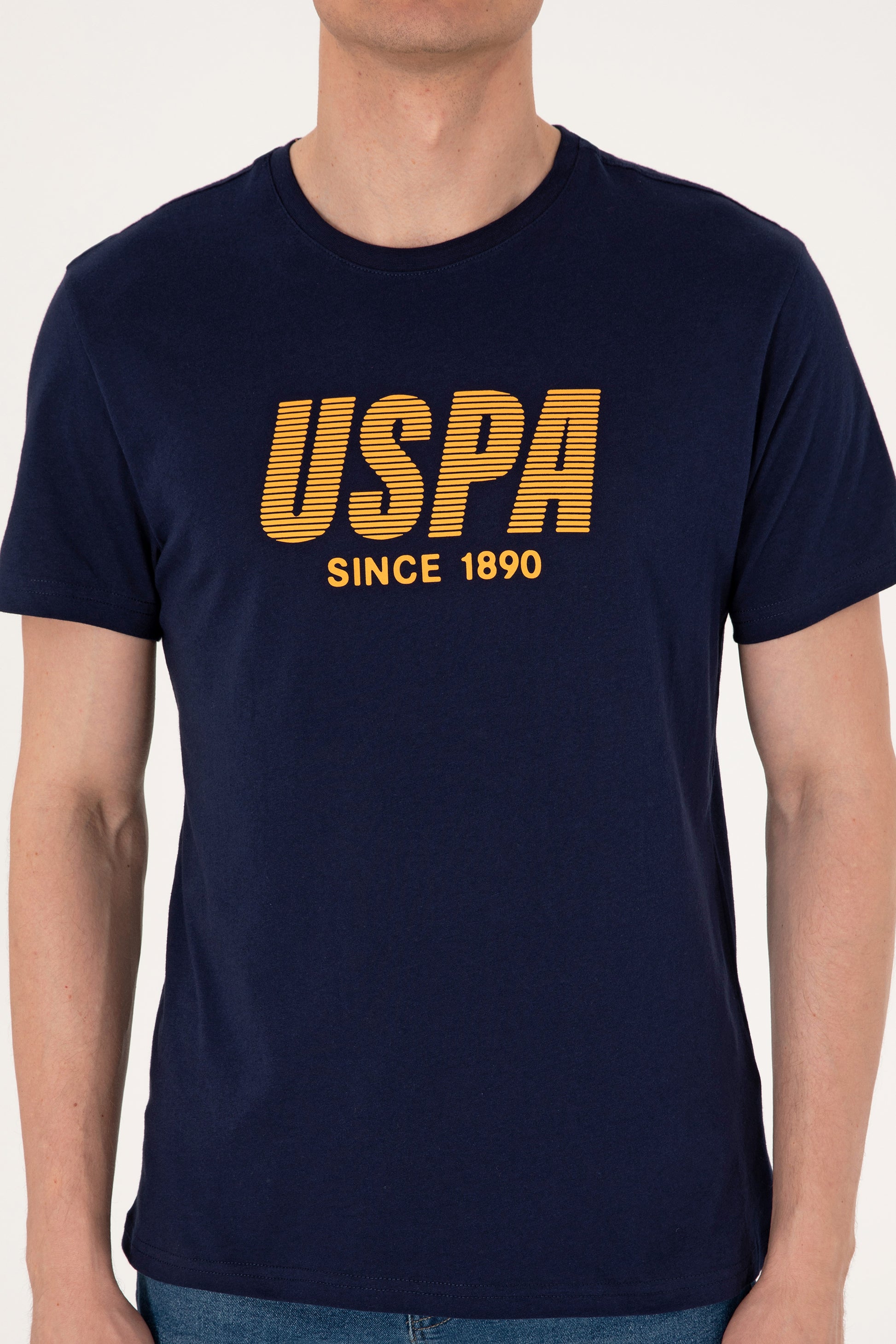Men's Regular Fit Crew Neck Navy T-Shirt