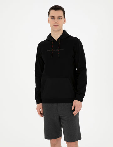 Black Regular Fit Sweatshirt