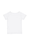 Baby Girl White Crew Neck Basic T-Shirt