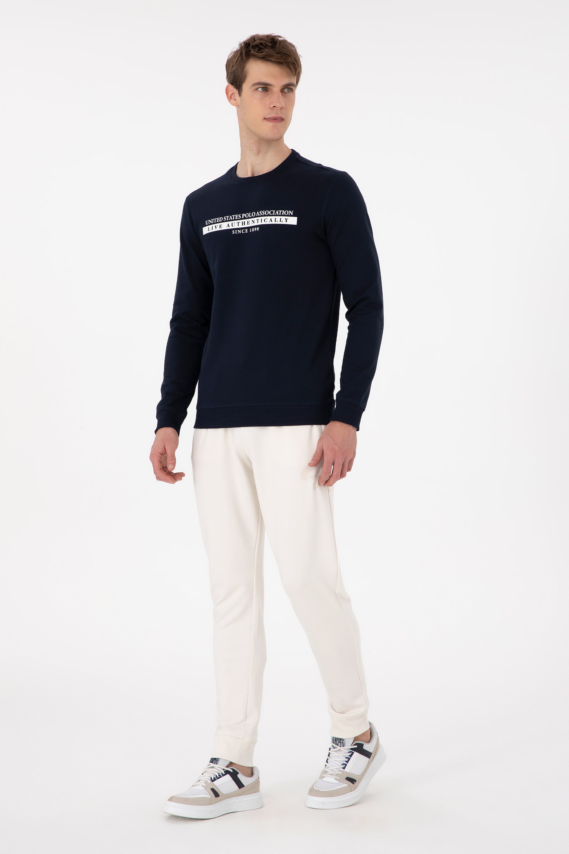 Men's Cream Sweatpants