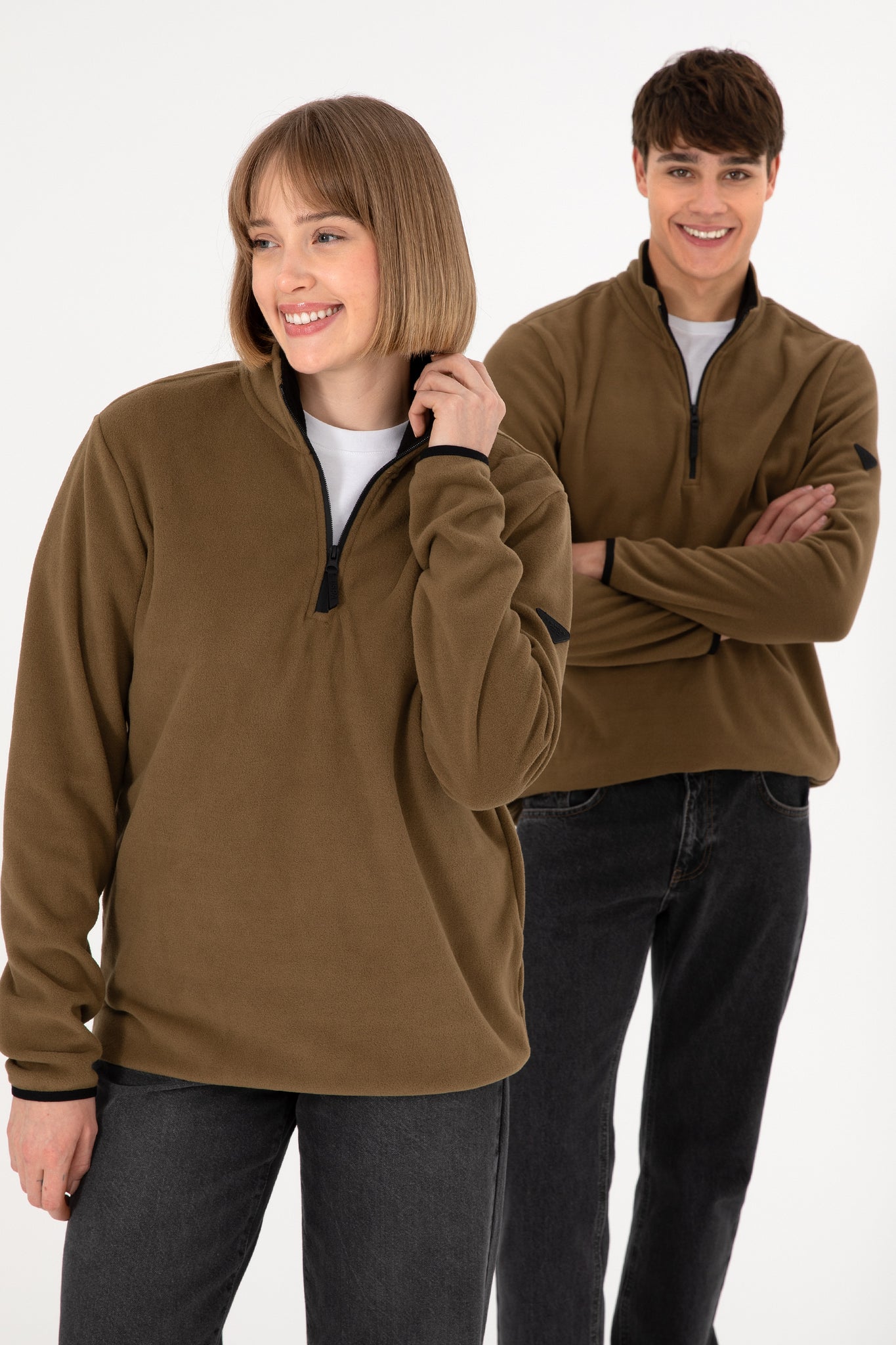 Men's Khaki Basic Sweatshirt