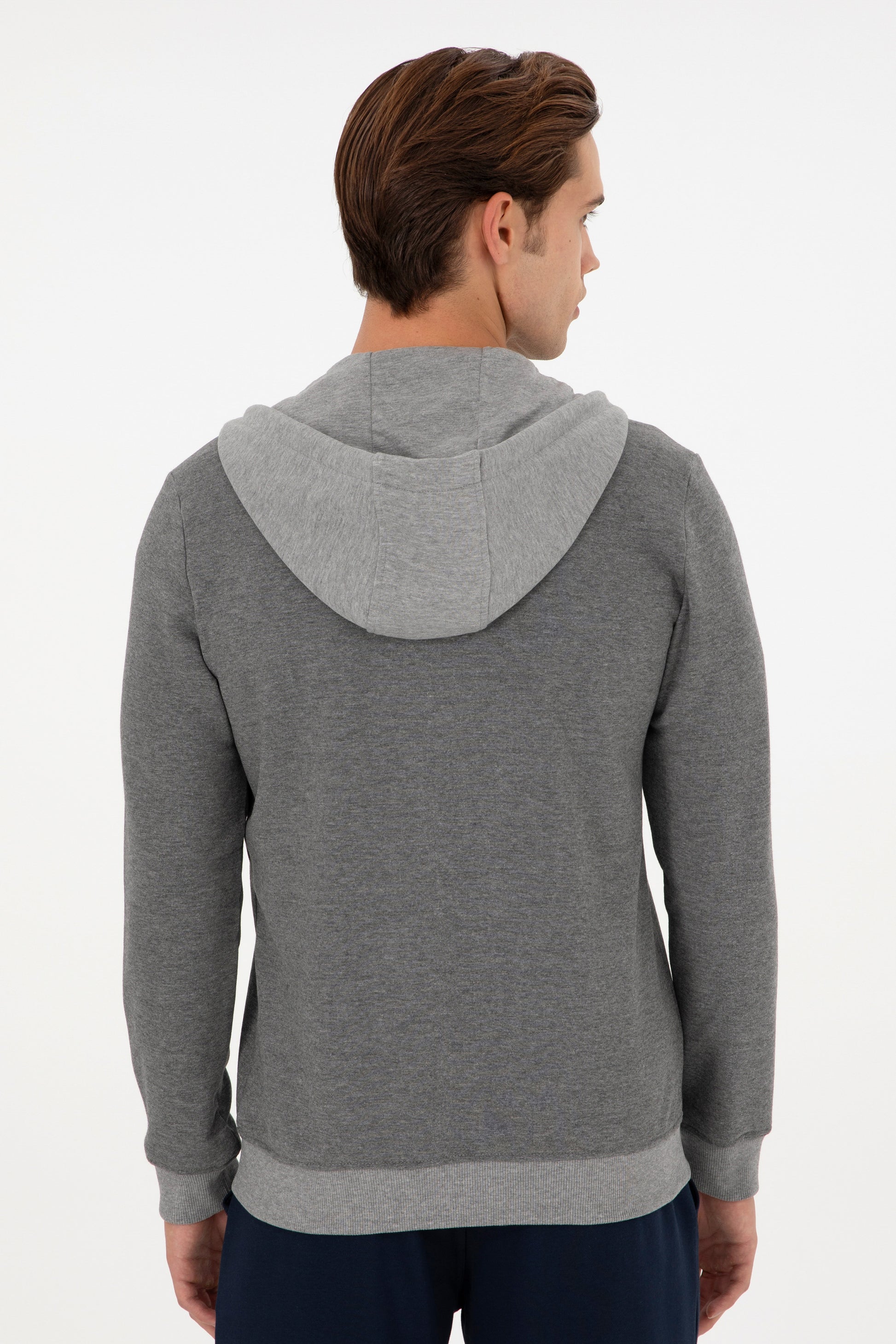 Men's Anthracite Melange Knitted Cardigan