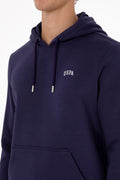Erkek Regular Fit Kapüşonlu Mürdüm Basic Sweatshirt