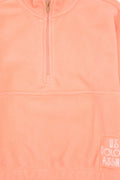 Girls' Half Zipper Salmon Fleece Sweatshirt