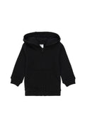 Boy Baby Zip Black Basic Sweatshirt