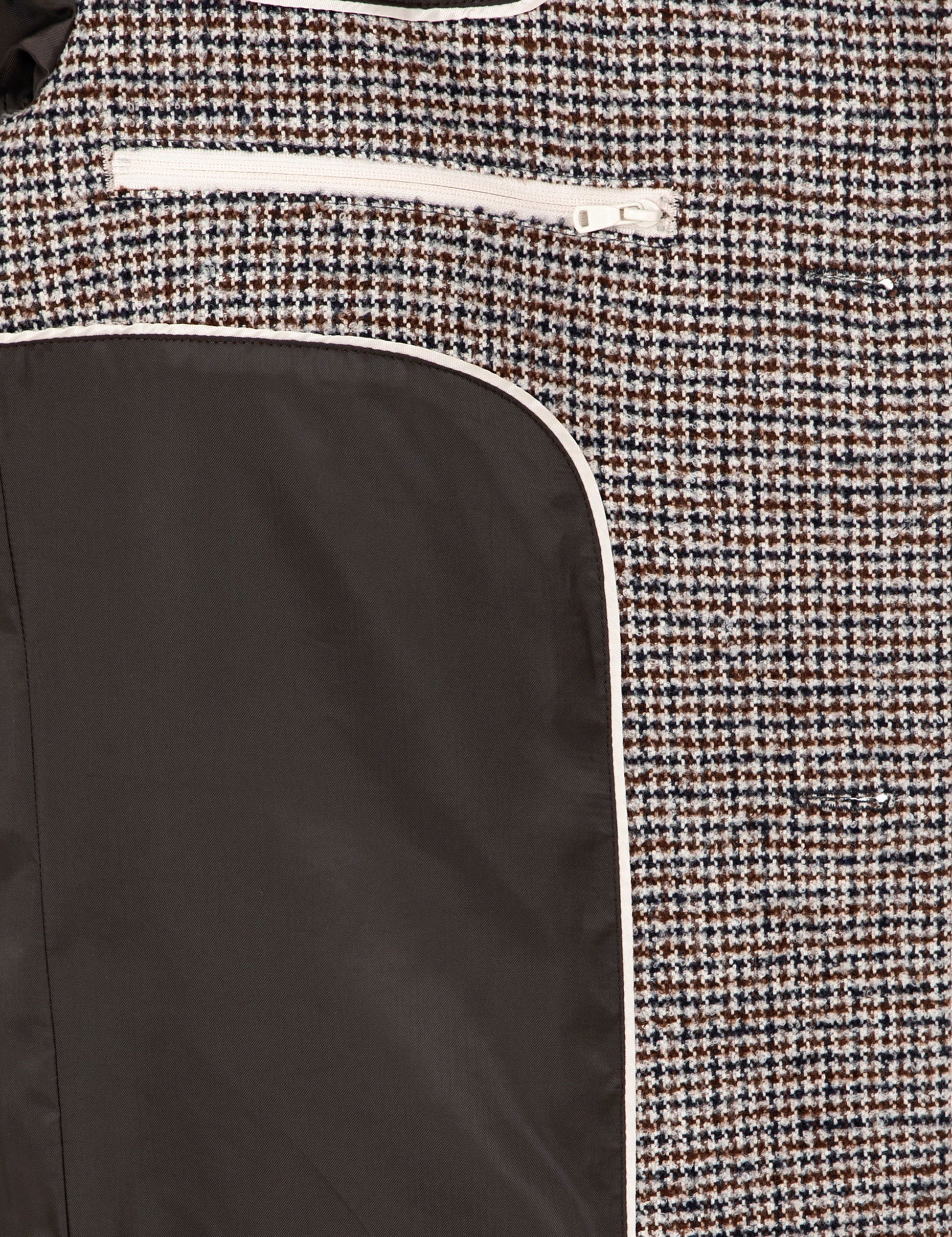 Brown Slim Fit Cashmere Coat