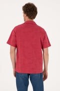 U.S. Polo Assn. - Men's Comfort Fit Crazy Neck Cherry T-Shirt