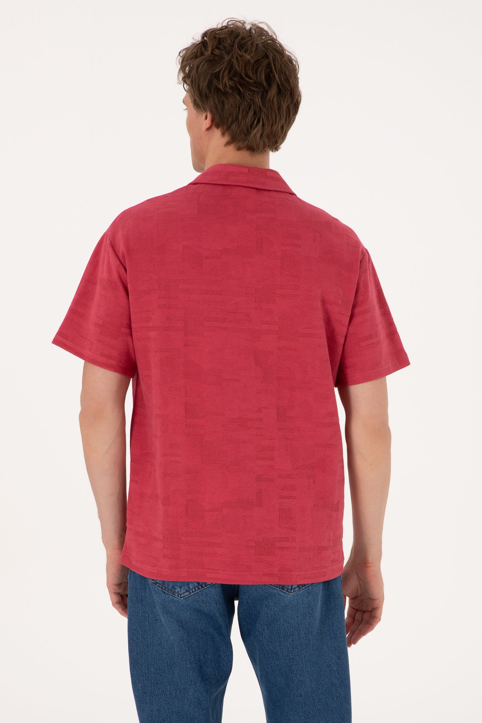 U.S. Polo Assn. - Men's Comfort Fit Crazy Neck Cherry T-Shirt