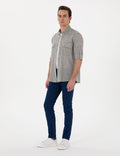 Khaki Regular Fit Long Sleeve Shirt