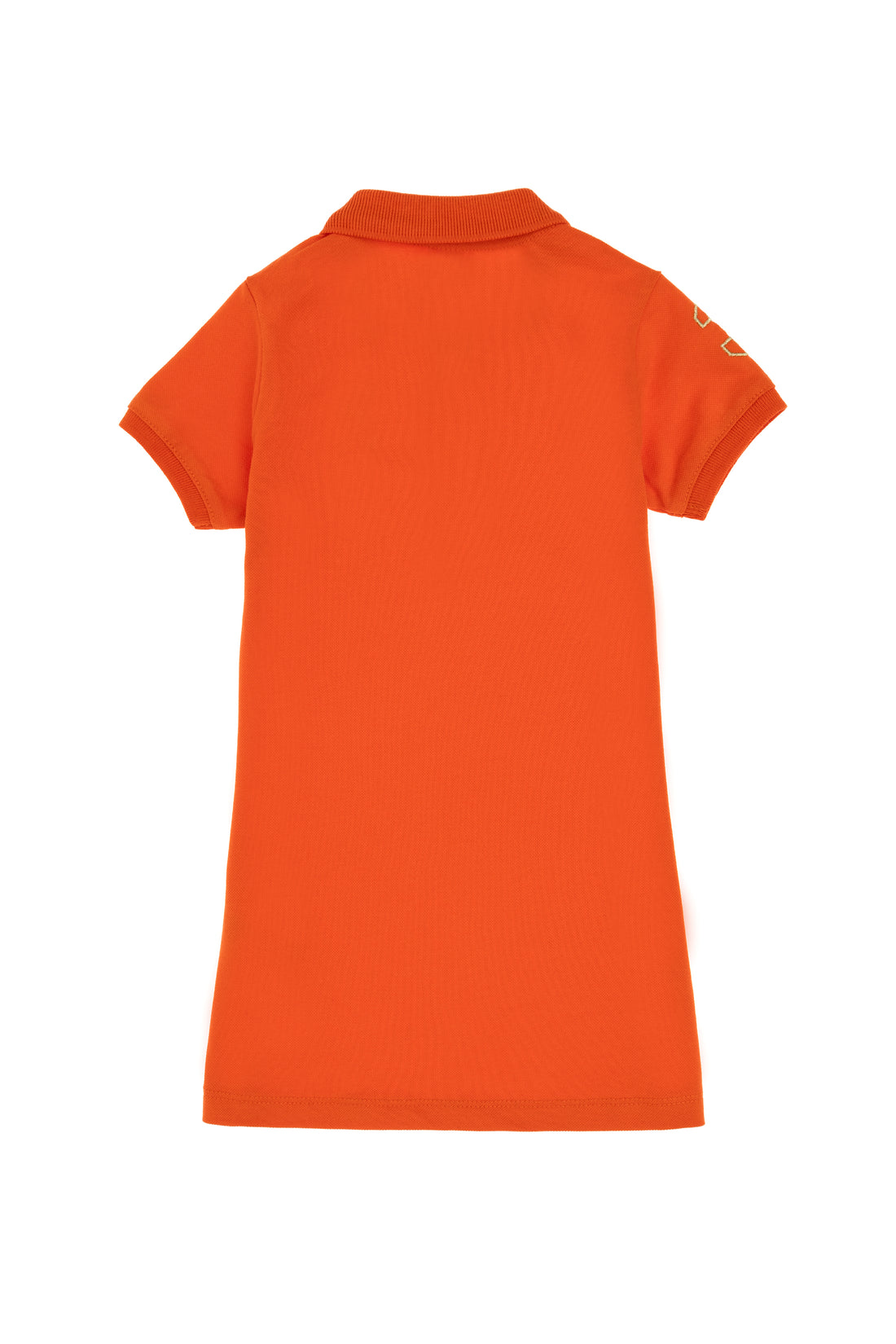 Baby Girl Pomegranate Floral Polo Collar Short Sleeve Basic Knitted Dress