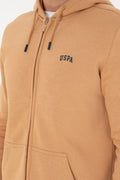 Men's Camel Chardonned Knitted Cardigan