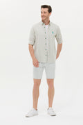 Men's Water Green Woven Shorts