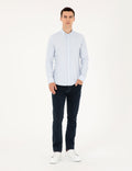 Light Blue Slim Fit Long Sleeve Shirt