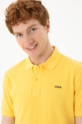 Men's Yellow Basic T-Shirt