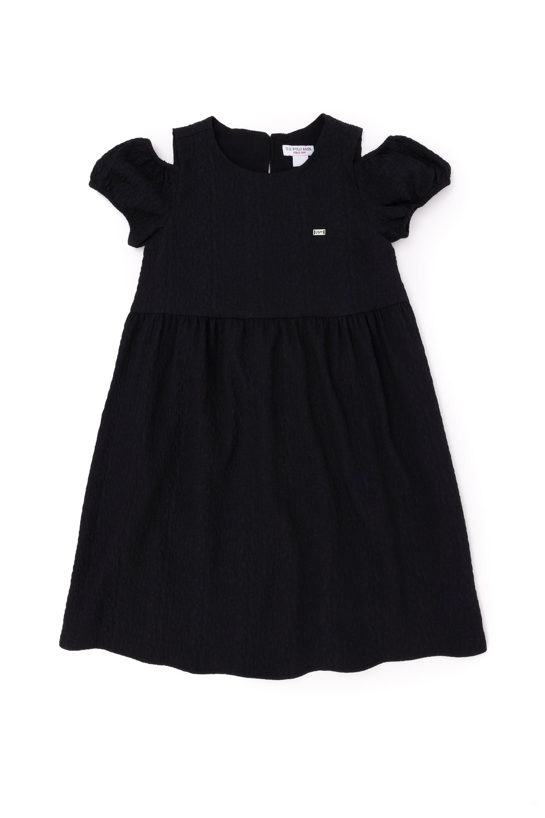 Girls' Black Sleeveless Woven Dress