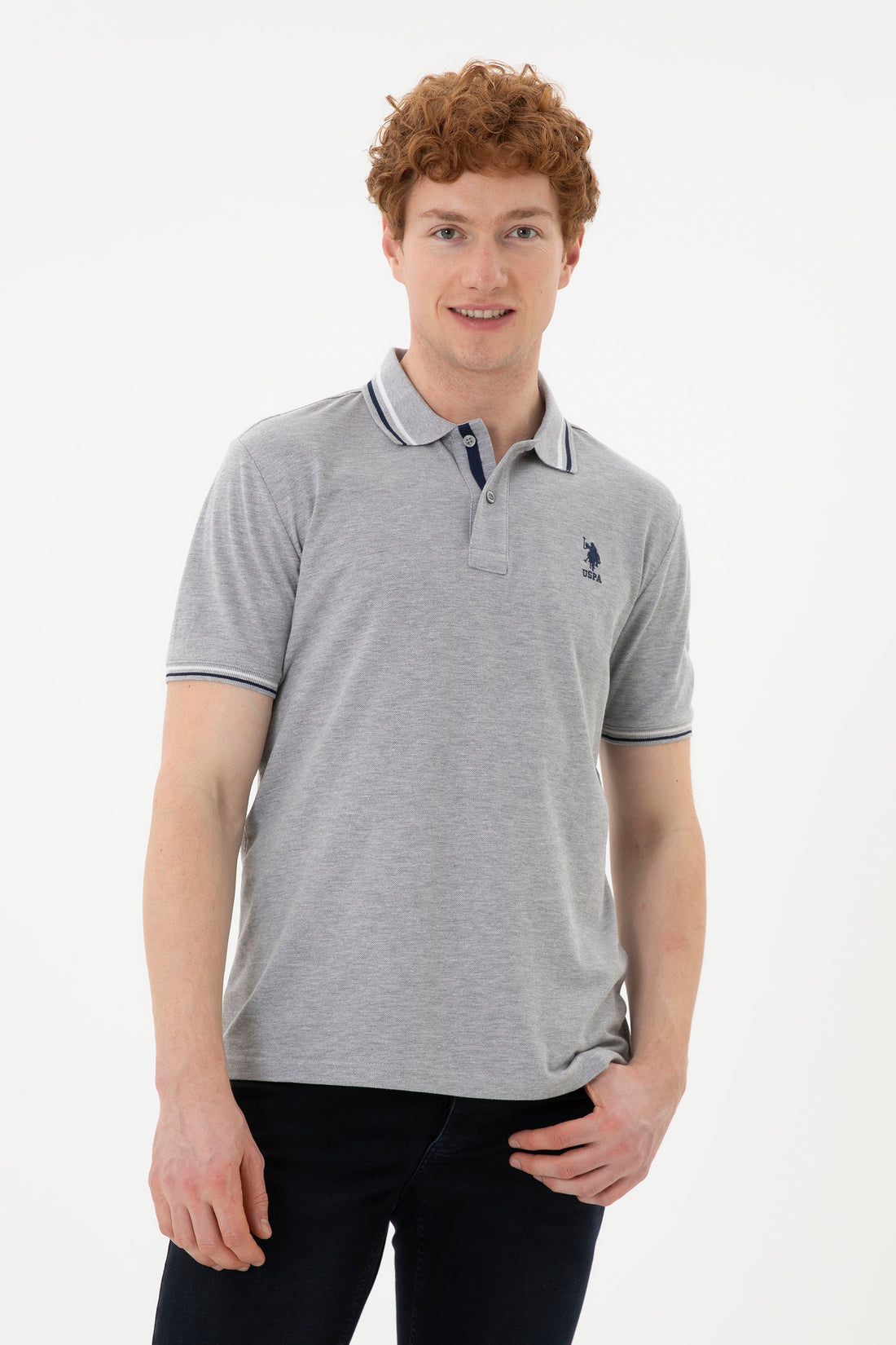 Men's Grey Melange Basic T-Shirt