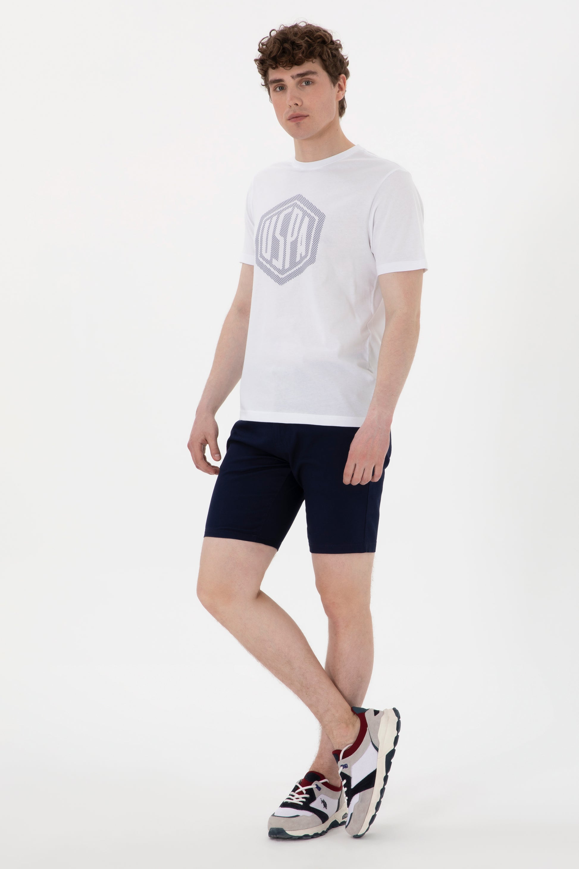Men's Regular Fit Crew Neck White T-Shirt