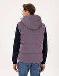 Purple Hooded Inflatable Warm Vest