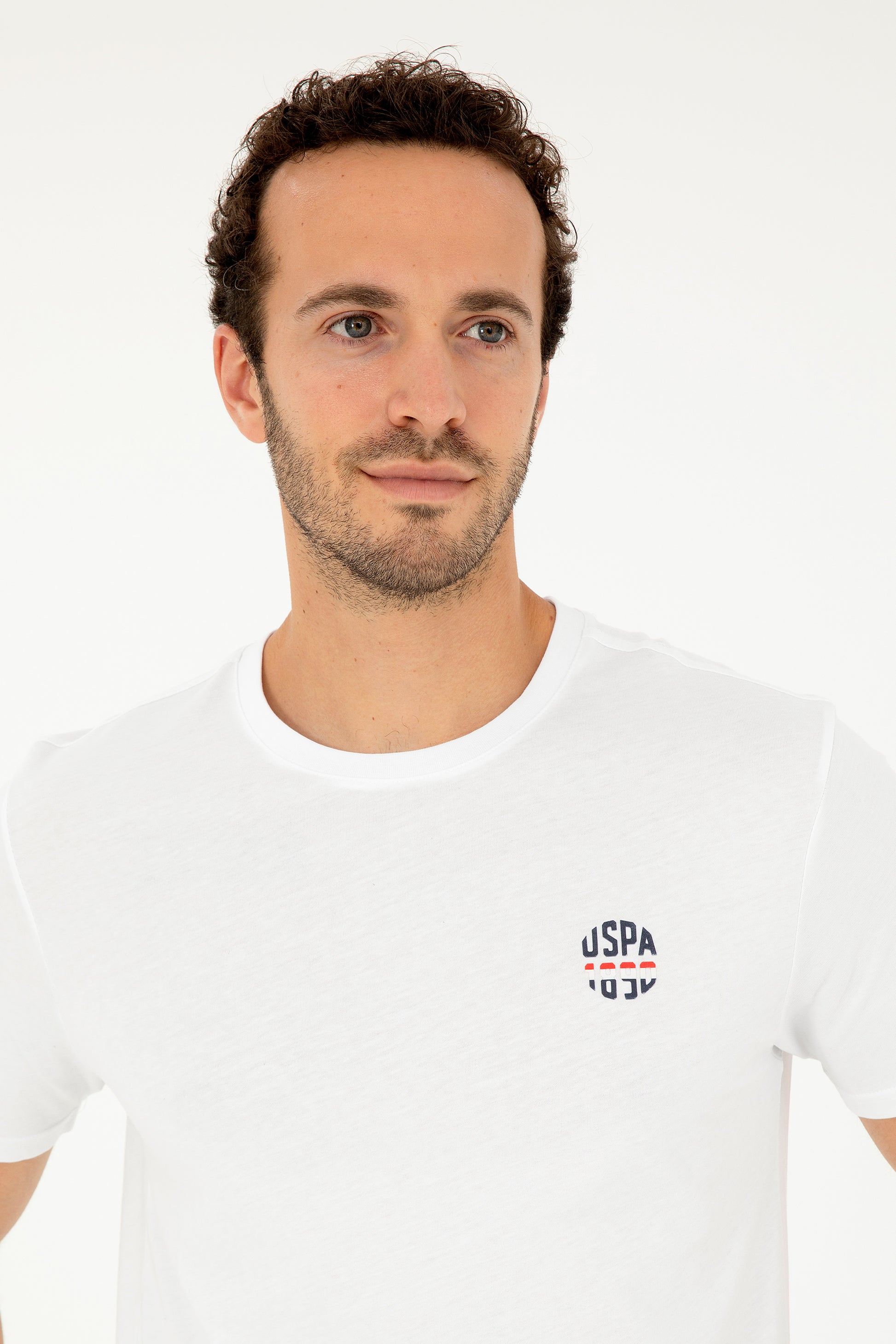 Men's Regular Fit Crew Neck White T-Shirt