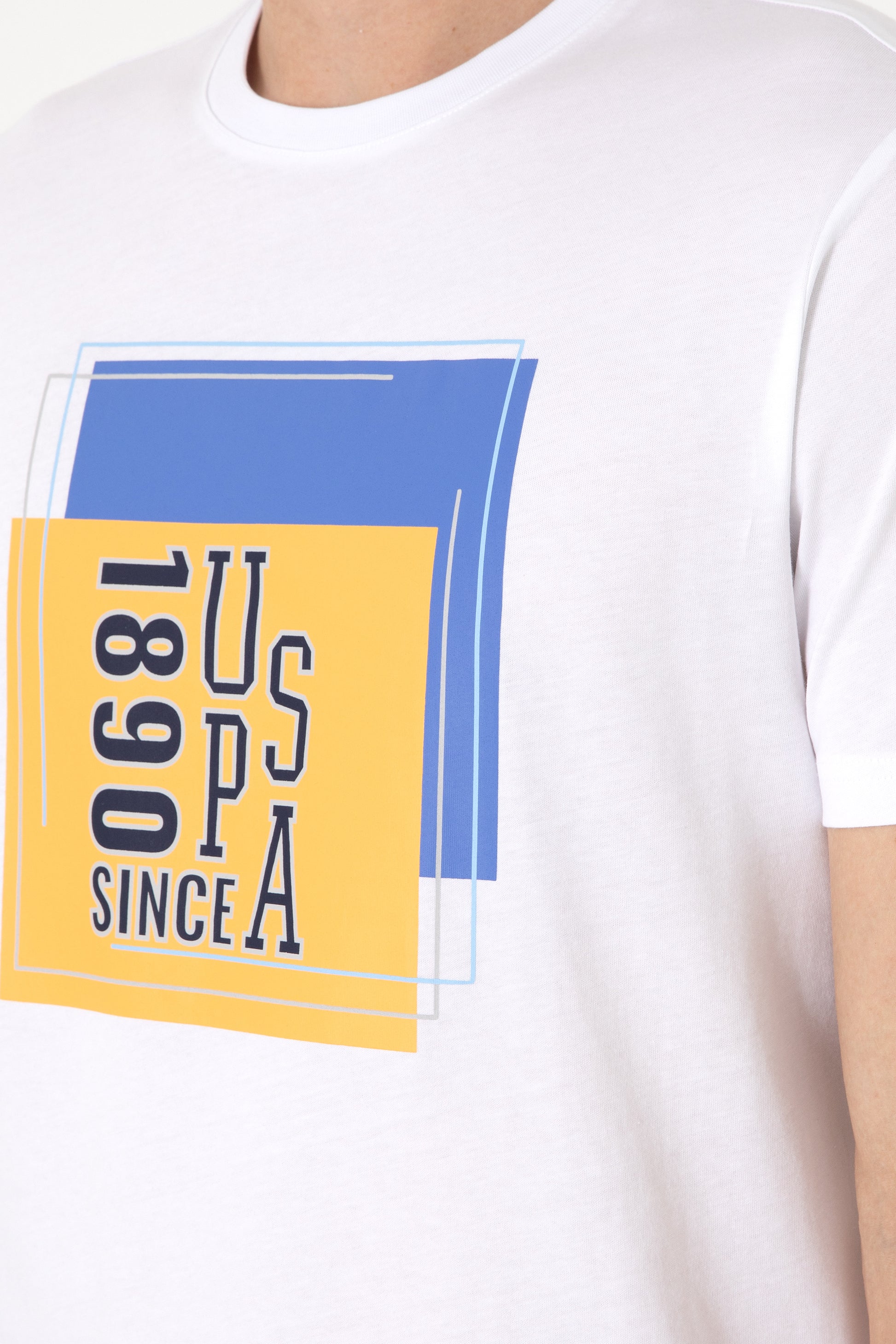 Men's Regular Fit Crew Neck White T-Shirt