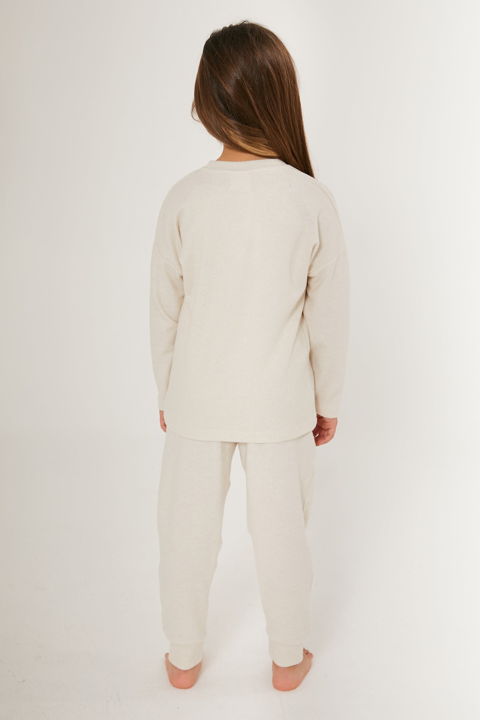 Girls' Cream Pajamas Set