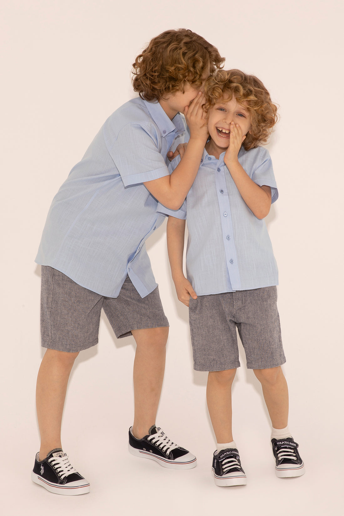 Boy's Navy Blue Knitted Shorts
