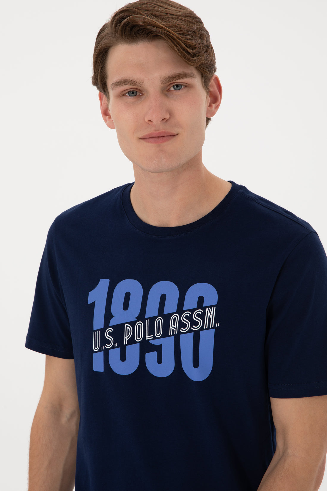 Men's Regular Fit Crew Neck Navy T-Shirt
