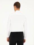 White Striped Slim Fit Long Sleeve Shirt