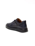 Navy Blue 100% Leather Casual Shoes