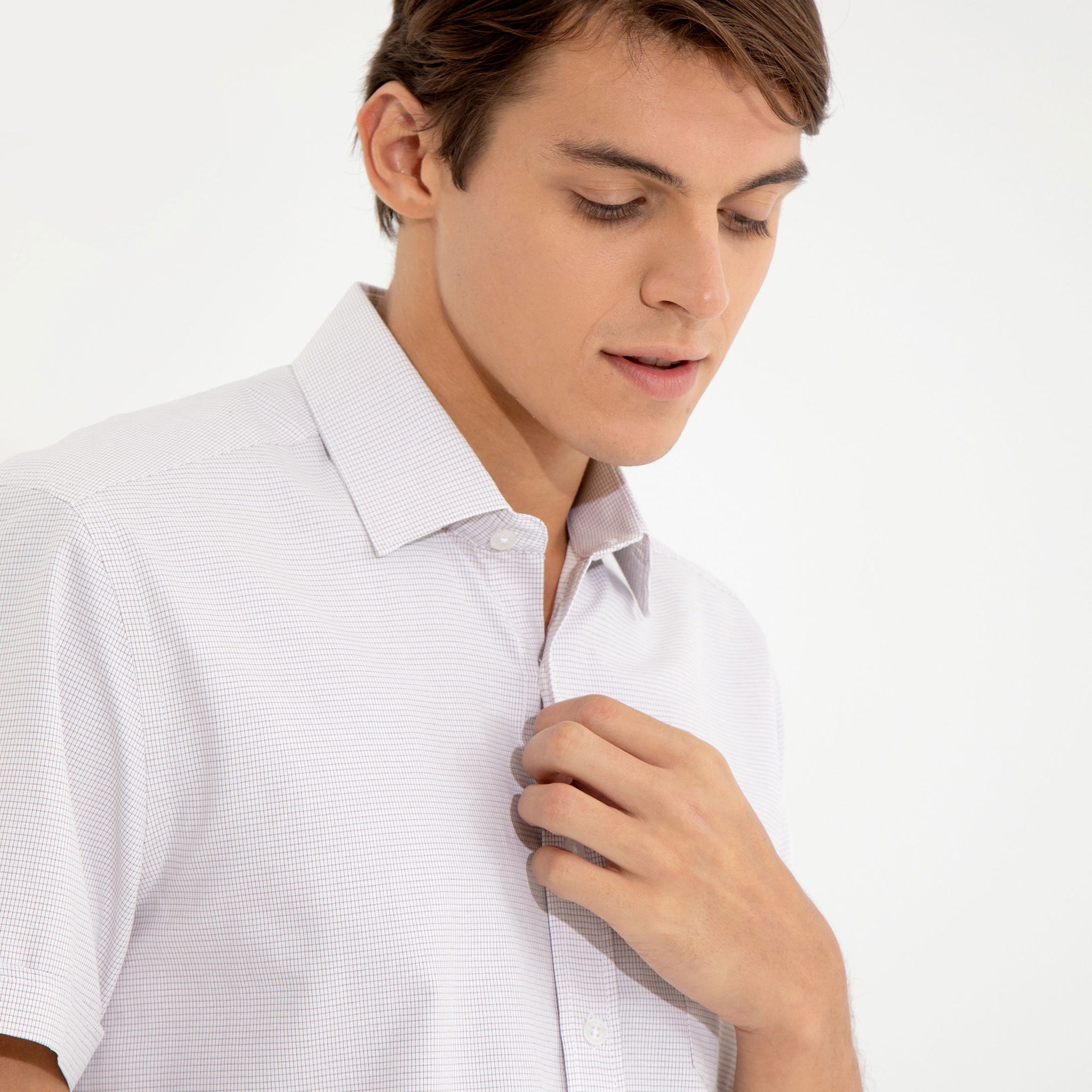 Beige Regular Fit Short Sleeve Shirt
