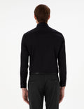 Black Regular Fit Long Sleeve Basic Shirt