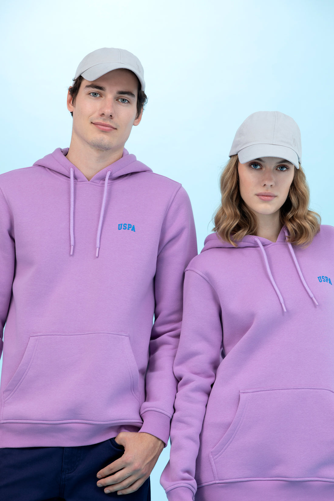 Lilac Hooded Basic Sweatshirt