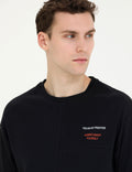 Black Regular Fit Crew Neck T-Shirt