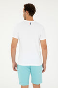 Men's Regular Fit Crew Neck White T-Shirt