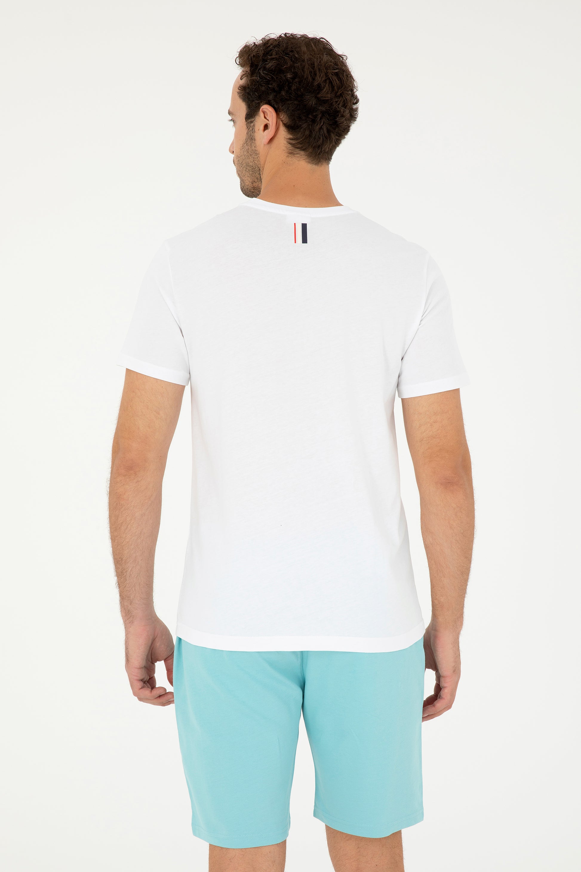 Men's Regular Fit Crew Neck White T-Shirt