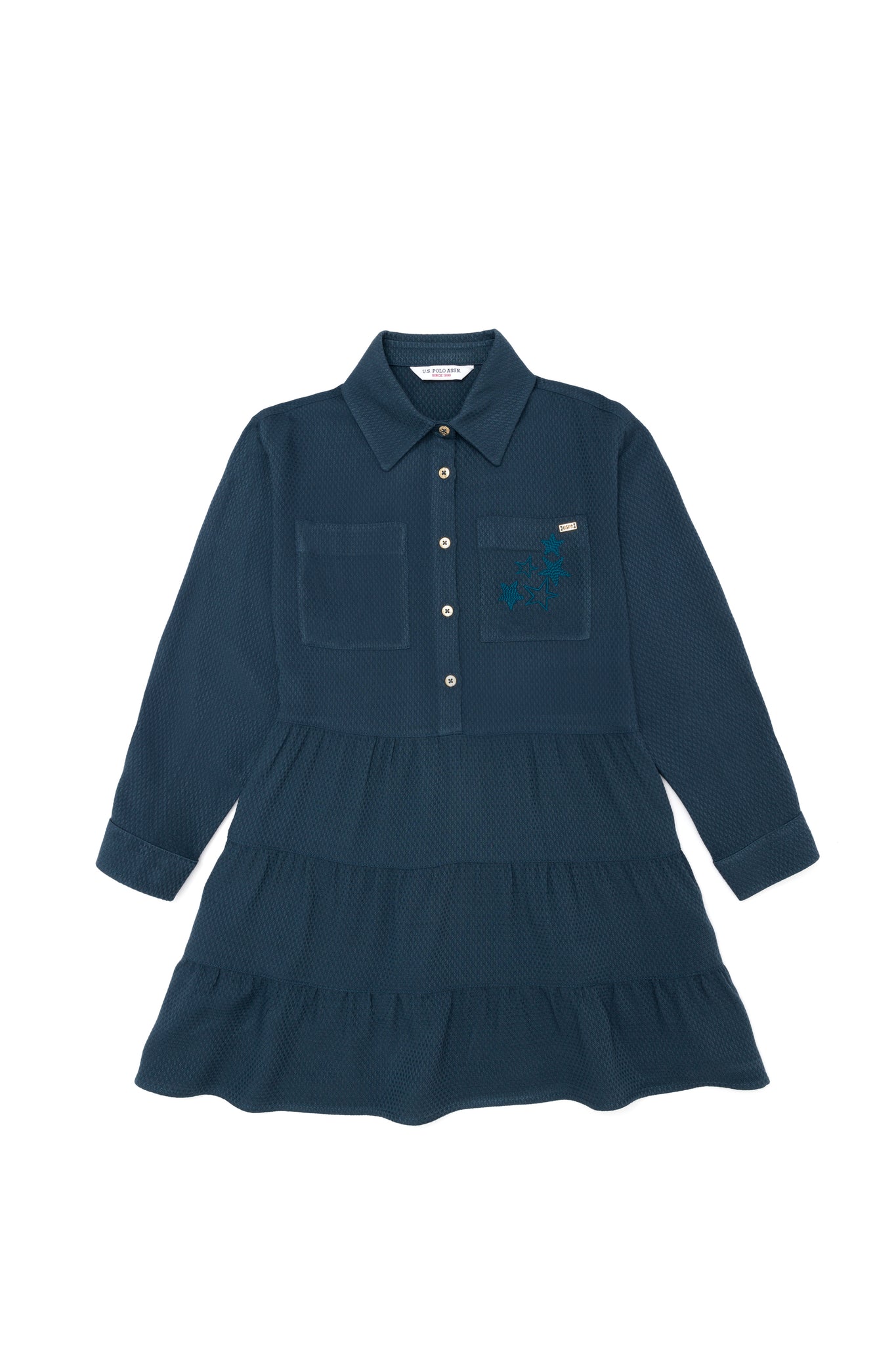 Girls' Indigo Knitted Dress