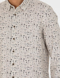 Beige Slim Fit Long Sleeve Shirt