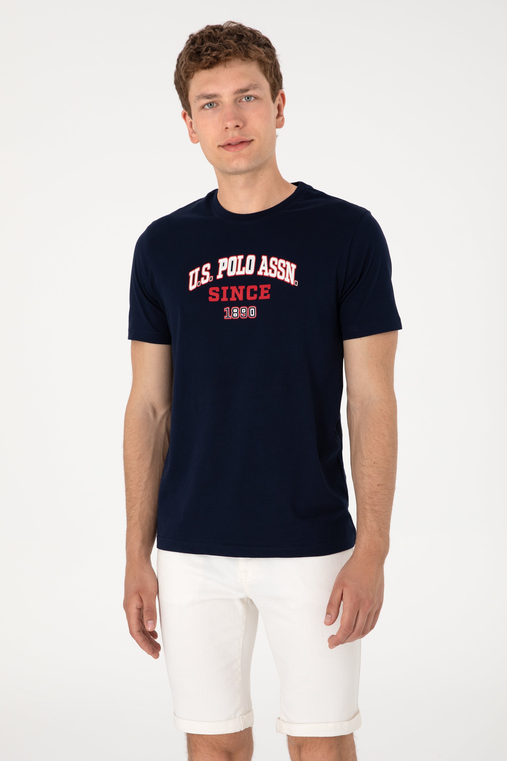 Men's Regular Fit Crew Neck Navy T-Shirt