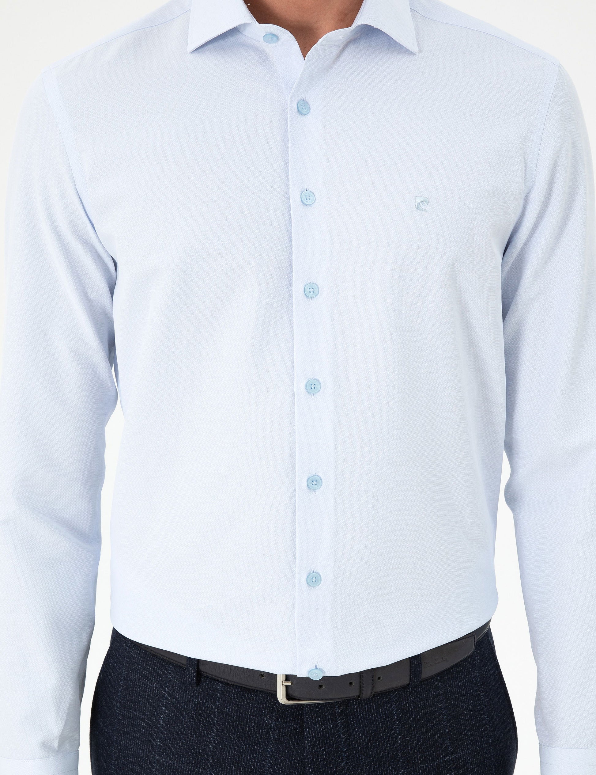 Light Blue Slim Fit Long Sleeve Shirt