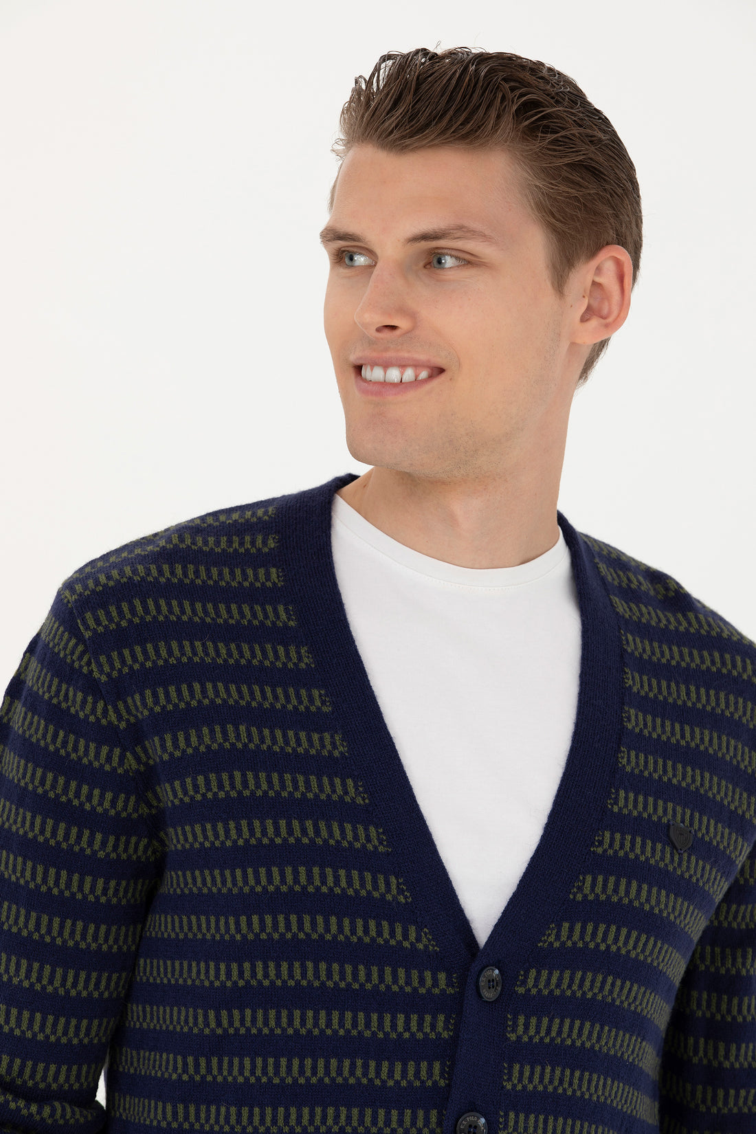 Men's Navy Knitwear Cardigan