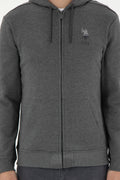 Men's Anthracite Melange Knitted Cardigan