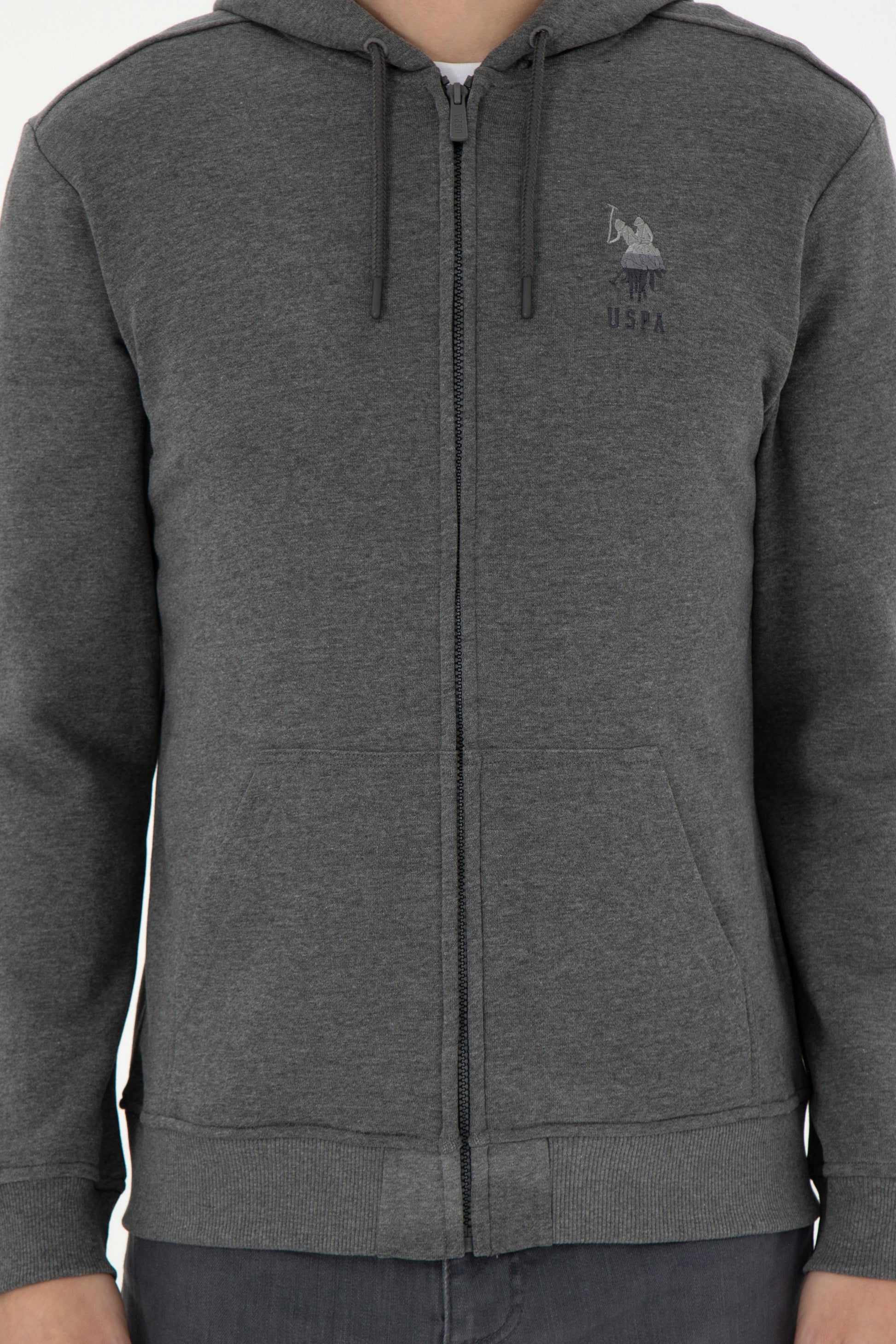 Men's Anthracite Melange Knitted Cardigan