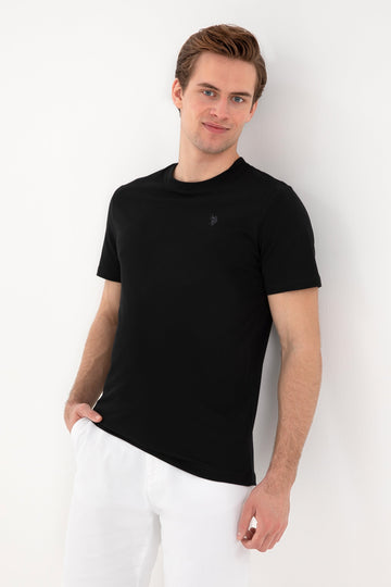 U.S. Polo Assn. - Men's Regular Fit Crew Neck Black Basic T-Shirt